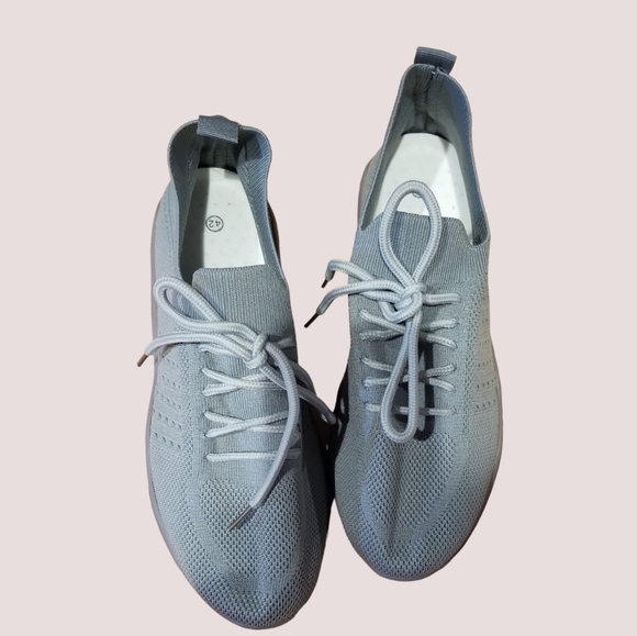 Lace Athletic Sneakers - Gray - Picture 2 of 8